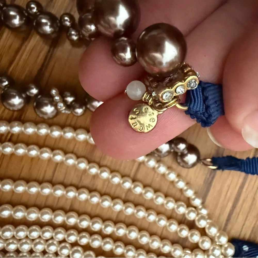 J Crew Crewcuts girls ribbon bead necklaces lot
